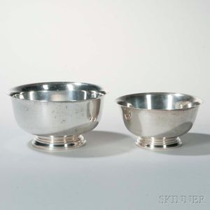 Two Silver Revere Bowls