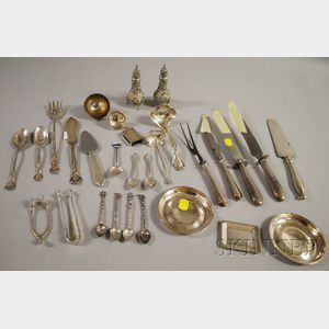 Group of Miscellaneous Silver Flatware and Serving Items