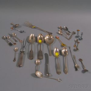 Small Group of Assorted Silver and Silver-plated Flatware