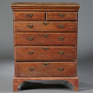 Sycamore and Pine Chest of Drawers