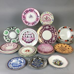 Twenty-six Lustre and Lustre-decorated Ceramic Plates. 