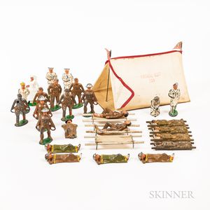 Collection of Twenty-nine Barclay and Manoil-type World War I Medical-related Lead Soldiers and Accessories