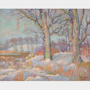 Frank J. Doelger (American, 20th Century) Winter Landscape