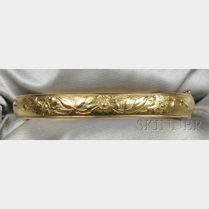 Art Nouveau 14kt Gold Bracelet, Krementz & Co.