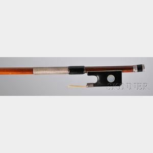English Silver-mounted Violin Bow, Dodd Family for William Forster