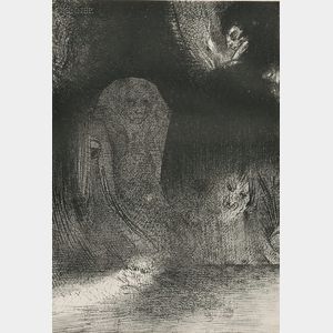 Odilon Redon (French, 1840-1916) J'ai quelquefois aperçu dans la ciel comme des formes d'esprits