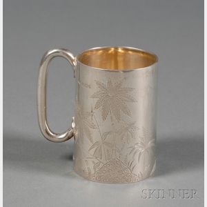 Victorian Silver Aesthetic Movement Mug