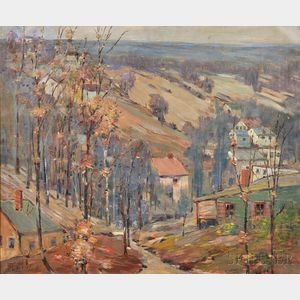 Peter Bela Mayer (American, 1887-1993) New Jersey Hills in Autumn