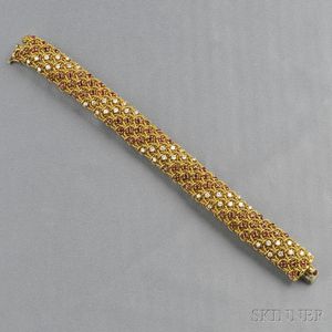 18kt Gold, Ruby, and Diamond Bracelet