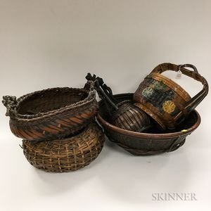 Nine Woven Baskets