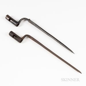 Two Hessian Musket Socket Bayonets