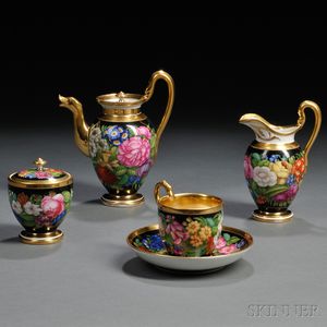 Five-piece Paris Porcelain Tea Service