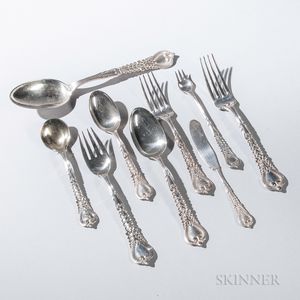 Eighty-four Pieces of Tiffany & Co. "Florentine" Pattern Sterling Silver Flatware