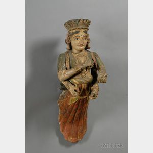 Carved Polychrome and Gilt Sculpture