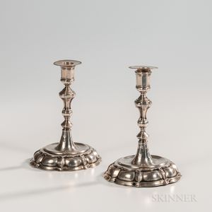 Pair of German Silver Candlesticks