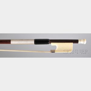 French Ivory-mounted Violin Bow, August Lenoble, c. 1885
