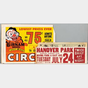 Group of Circus Posters and Advertisements