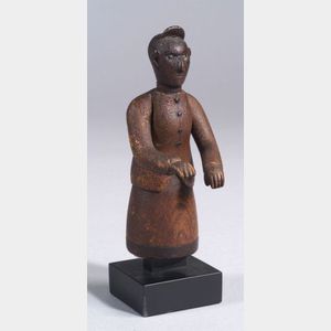 Carved and Painted Figure of a Woman