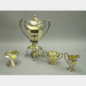 Assembled Four-piece Silver Plated Tea and Coffee Set