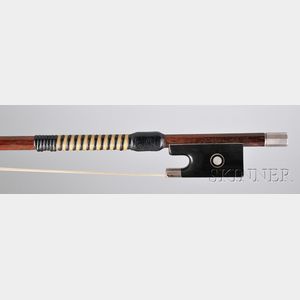 English Silver-mounted Violin Bow, Hill Workshop, c. 1905