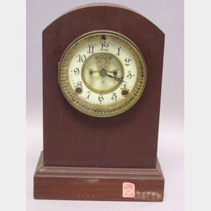 Ansonia Mahogany Veneer Shelf Clock.