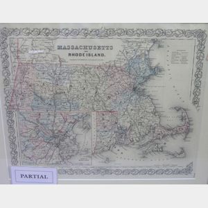 Four Framed 19th Century Maps