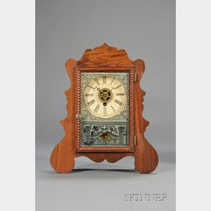 Mahogany Miniature Cottage Clock by Brewster Manufacturing Company