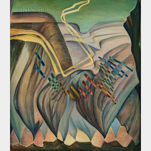 Jessie Cheney Fairbanks (American, 1870-1946) Abstract Landscape