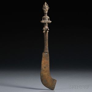 Yoruba Bronze Ceremonial Sword