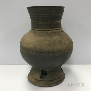 Footed Stoneware Vessel