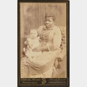 Carte-de-visite Depicting a Black Nanny Holding a White Baby