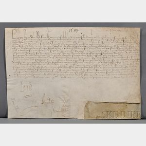 Louis XII, King of France (1462-1515) Document Signed.