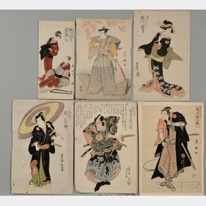 Six Utagawa School Woodblock Prints