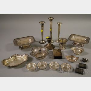 Approximately Twenty-one Pieces of Mostly Sterling Silver Hollowware