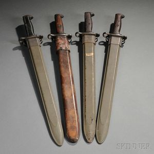 Four Model 1905 Bayonets with Scabbards