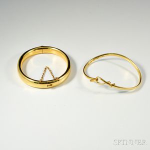 Two 18kt Gold Bracelets