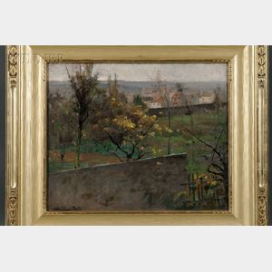 Attributed to Reuben Le Grande Johnston (American, 1851-1918) Garden View