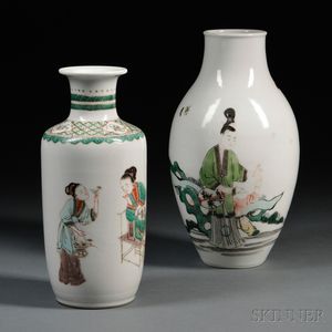 Two Famille Verte Vases
