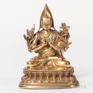 Gilt-bronze Figure of the Dalai Lama