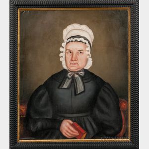 Royal Brewster Smith (Maine, 1801-1855) Portrait of an Older Woman with a Bible