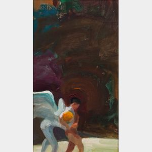 Paul Wonner (American, 1920-2008) Jacob Wrestling with an Angel