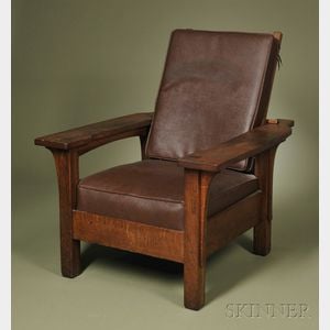 Arts & Crafts Paddle-arm Morris Chair