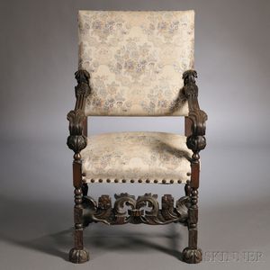 Charles II-style Walnut Armchair