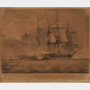 After John Christian Schetky (Scottish, 1778-1874) This representation of the H.M.S Shannoncarrying by boarding the American Frigate Ch