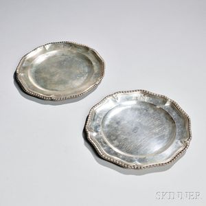 Two George III Sterling Silver Plates