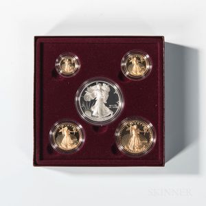 1995 American Gold Eagle Four-coin Proof Set. 