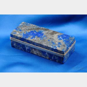 Silver and Lapis Stamp Box, Tiffany & Co.