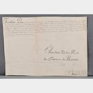 Louis XVI, King of France (1754-1793) Partially Printed Document Signed.