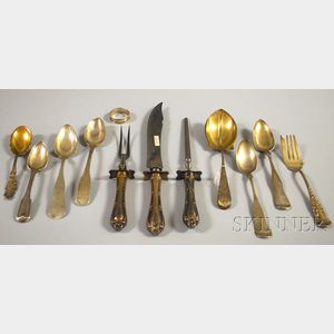 Group of Mostly Sterling and Coin Silver Flatware Serving Items