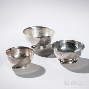 Three Tiffany & Co. Sterling Silver Revere Bowls